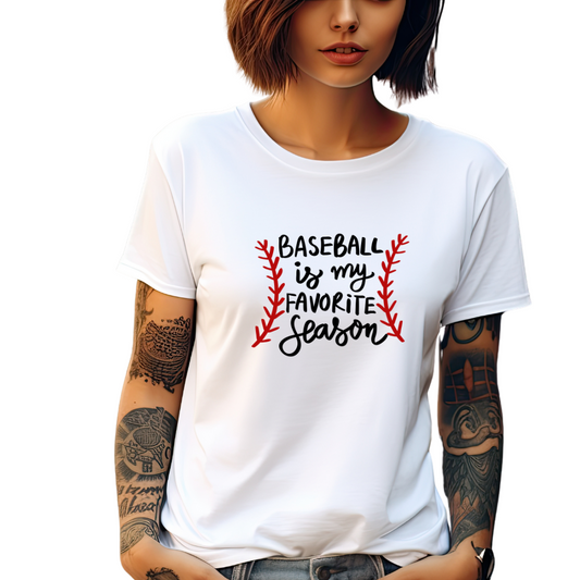 Baseball is My Favorite Season Graphic T-Shirt