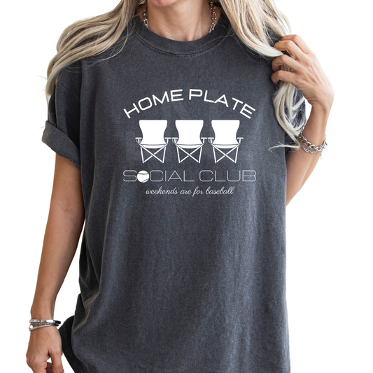 Baseball Home Plate Social Graphic T-Shirt